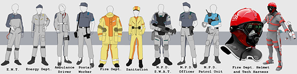 Standard Metropolis city uniforms